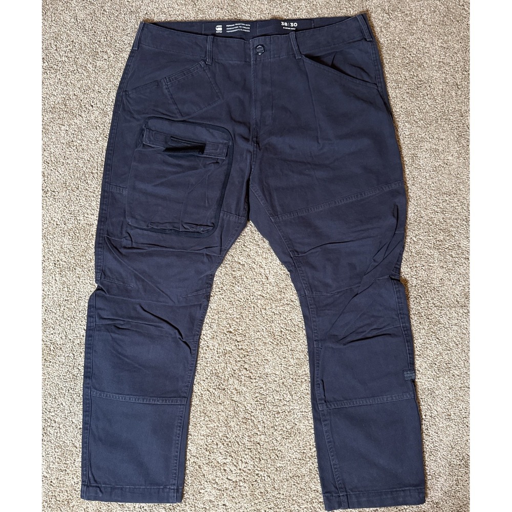 G Star Raw Cargo Pants Mens 40x27 (read) 3D Regular Tapered Cargo Dark Gray